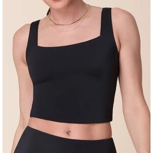 Andie The Siren Tankini Top Womens‎ Large Black Square Neck Swimwear AT237-BLK